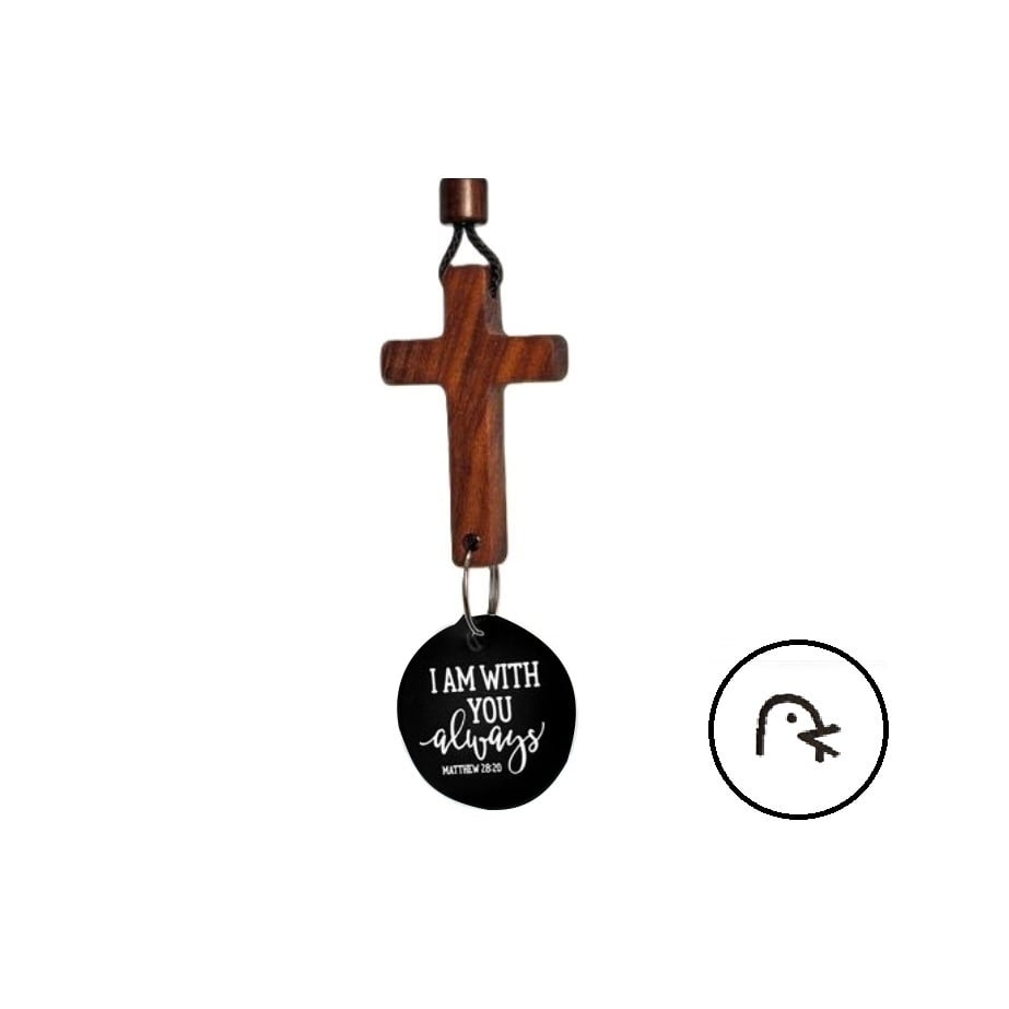 ✝️Bible Verse Car Rearview Hanging Cross Ornament - Scan for a Bible Verse Every Day