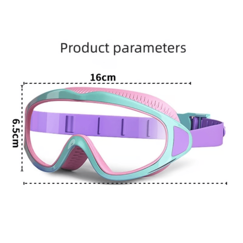 🏊‍♂️ ✨HD children's large frame waterproof and anti-fog swimming goggles